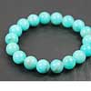 Beads Bracelet, Amazonite (natural), 10mm round, A grade, Mohs hardness 6 to 6.5. Sold per Bracelet 1003Amazonite, is also known as Amazon stone and it is known for semi-opaque blue-green color shades. It is Formed from a variety of microcline feldspar, amazonite can also range from light green to greenish blue to deep blue-green shade. It may include milky white and tan cloudiness or streaking.